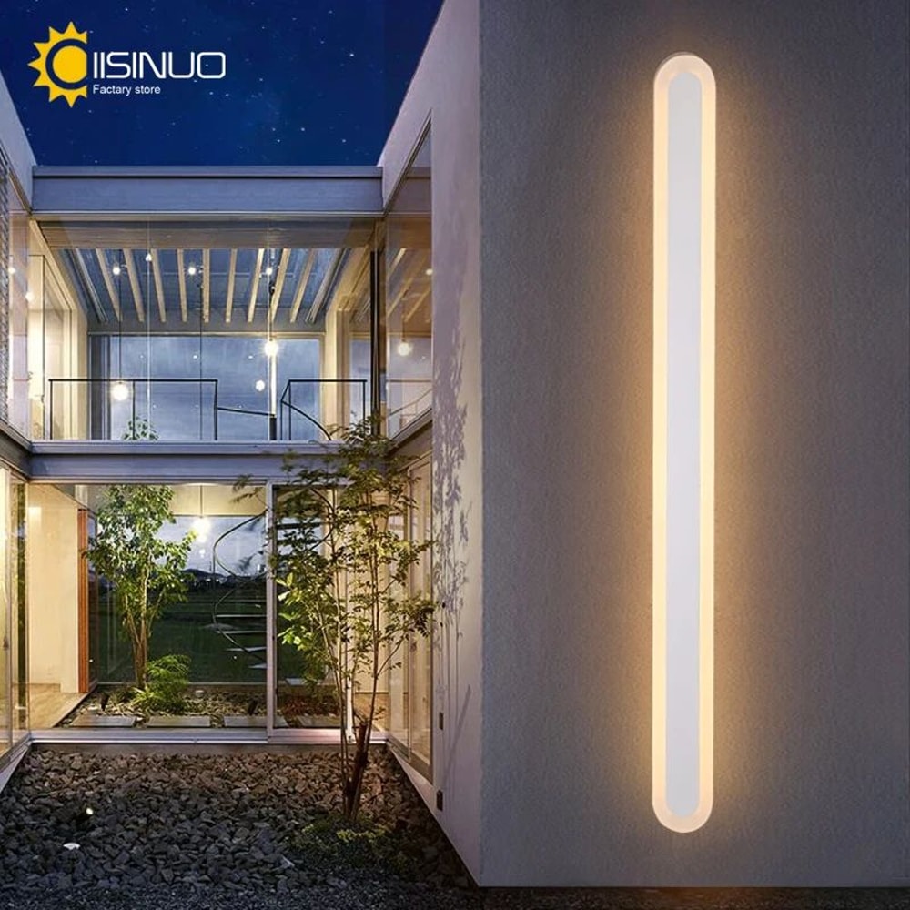 LineaLux IP65 Long Strip Outdoor Wall Sconce Modern Waterproof Porch Lighting 2