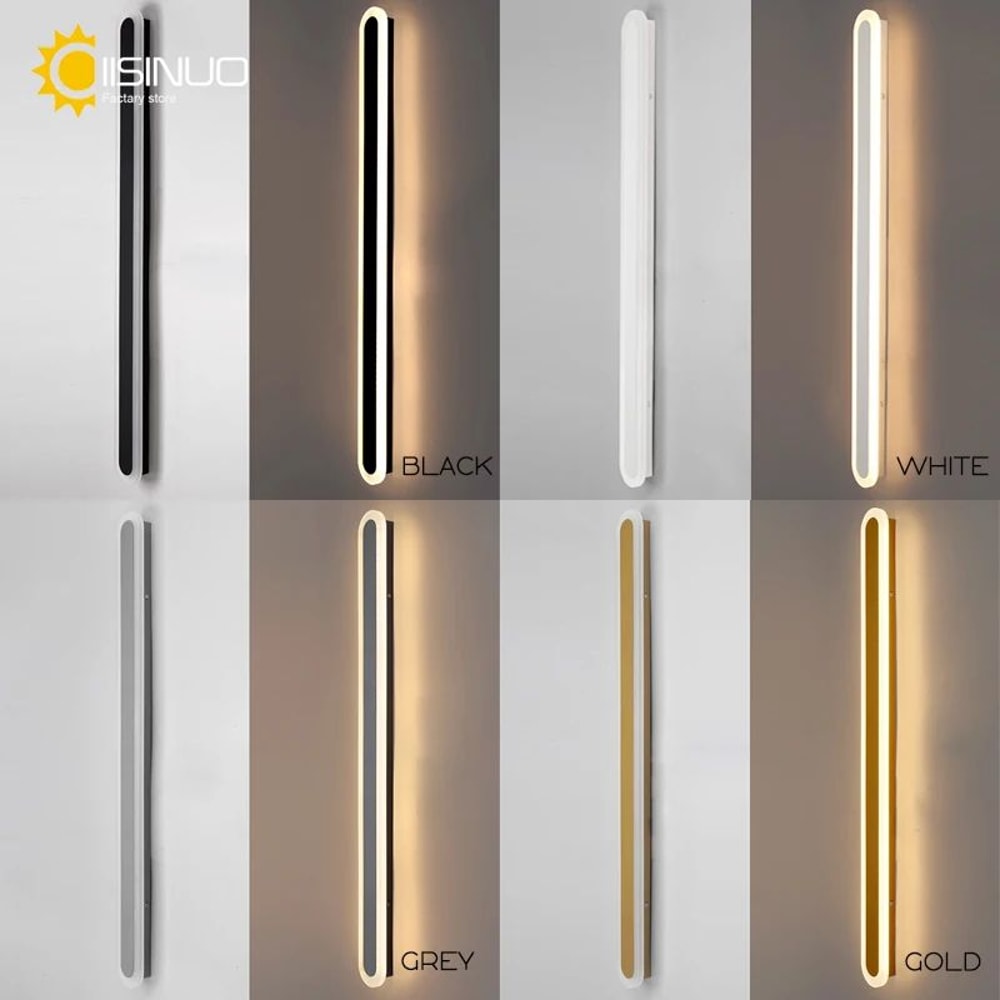 LineaLux IP65 Long Strip Outdoor Wall Sconce Modern Waterproof Porch Lighting 4