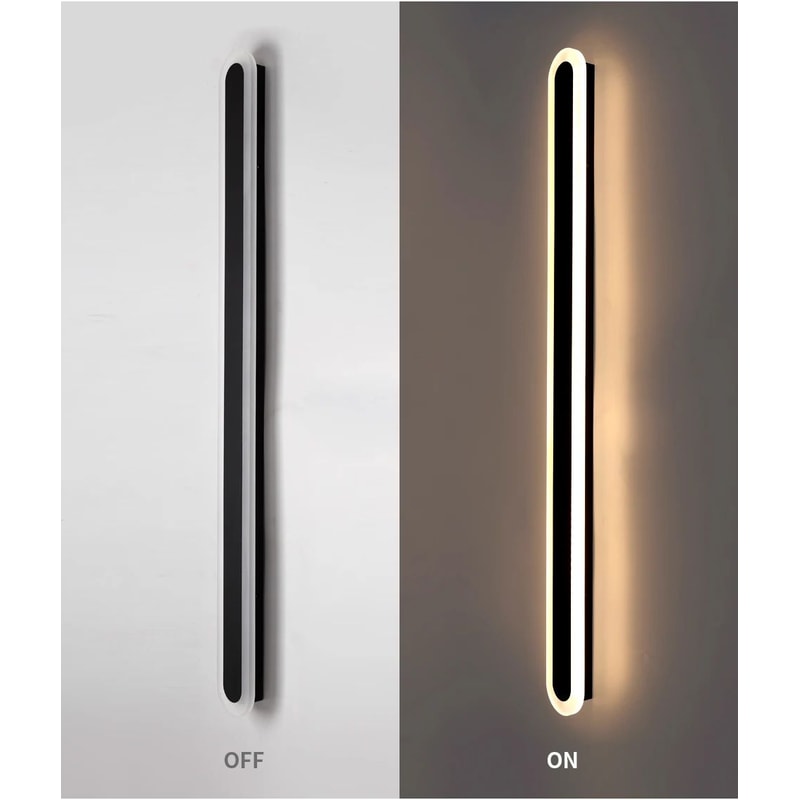 LineaLux IP65 Long Strip Outdoor Wall Sconce Modern Waterproof Porch Lighting 6