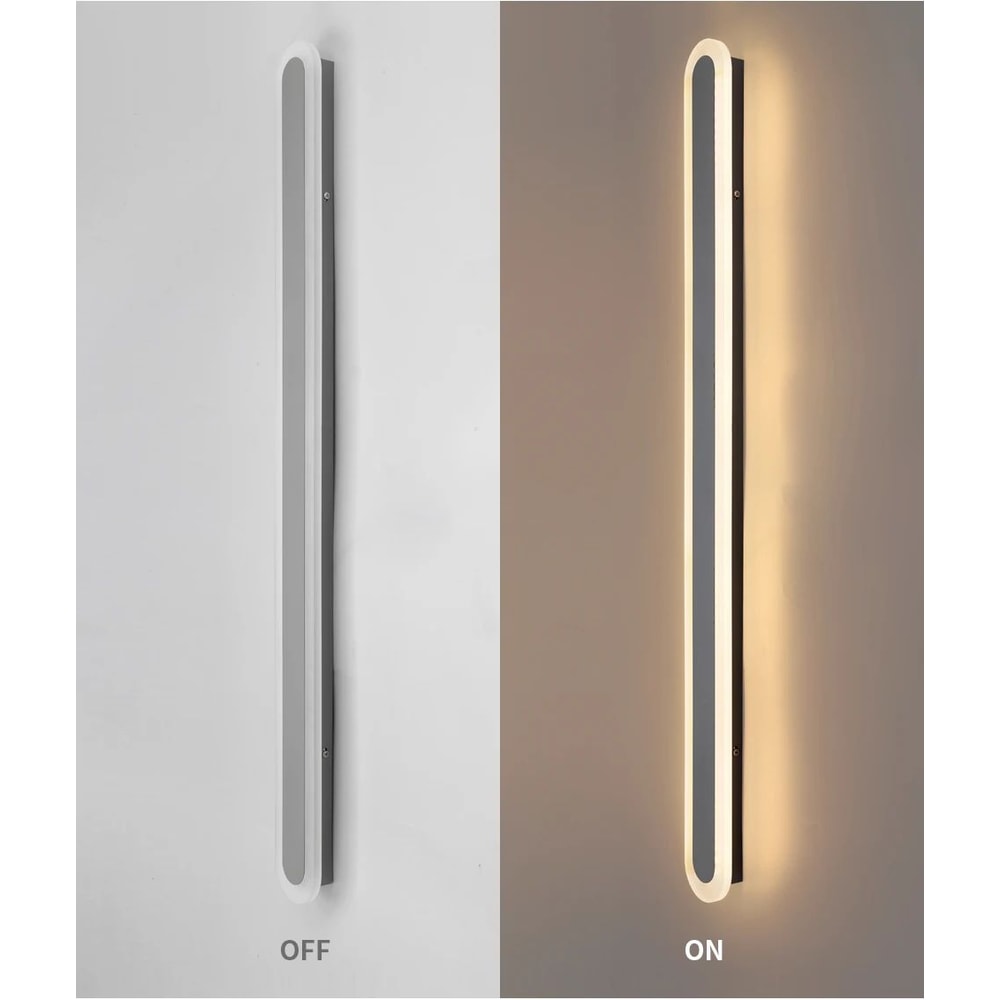 LineaLux IP65 Long Strip Outdoor Wall Sconce Modern Waterproof Porch Lighting 8