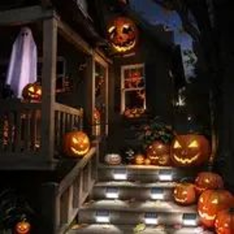 StepGlow Solar Stair Lights Stainless Steel Outdoor Fence Wall Lighting 6 LED 5