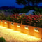 StepGlow Solar Stair Lights Stainless Steel Outdoor Fence Wall Lighting 6 LED 6