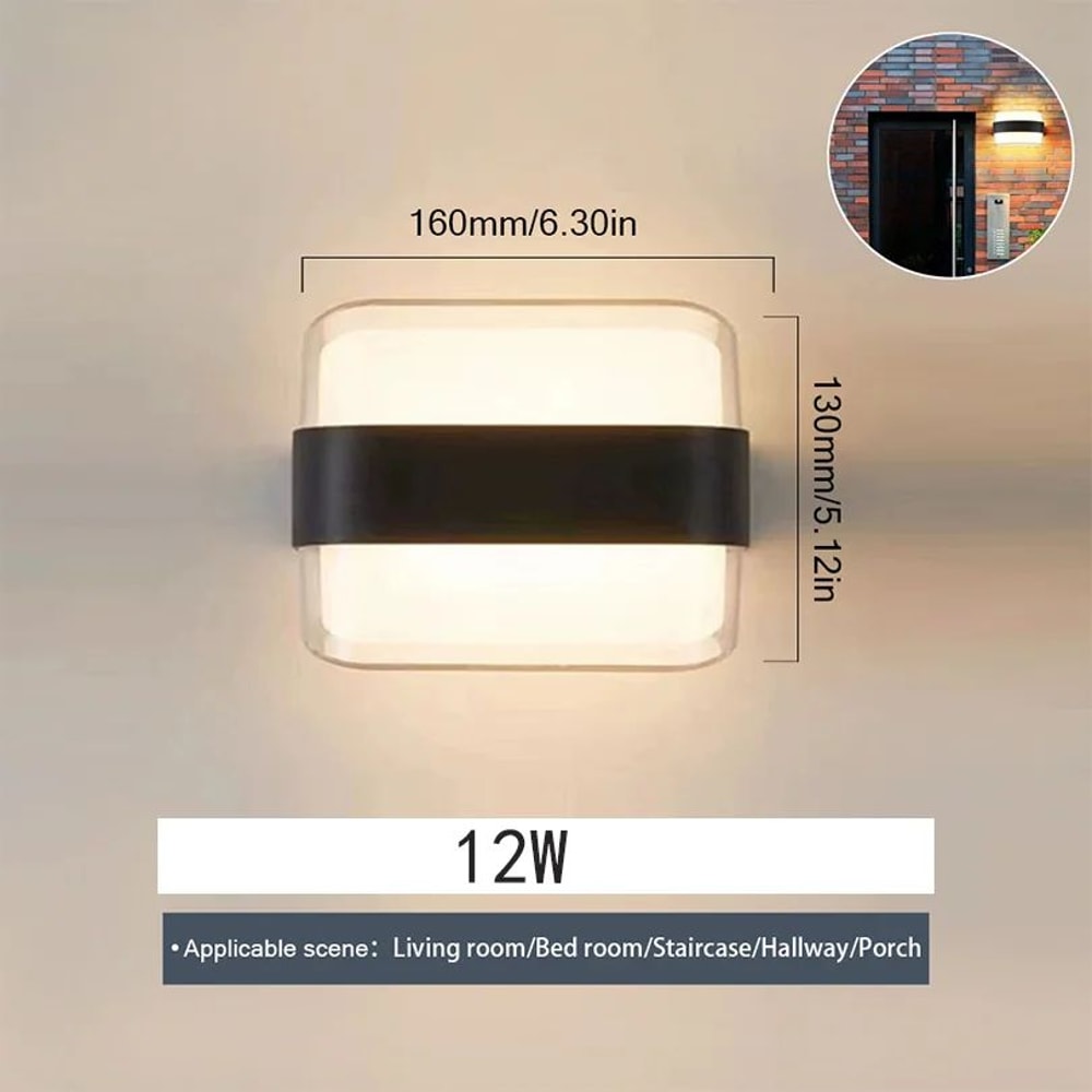 Premium Outdoor LED Motion Sensor Wall Light Waterproof IP66 Modern Porch Garden Lighting 8