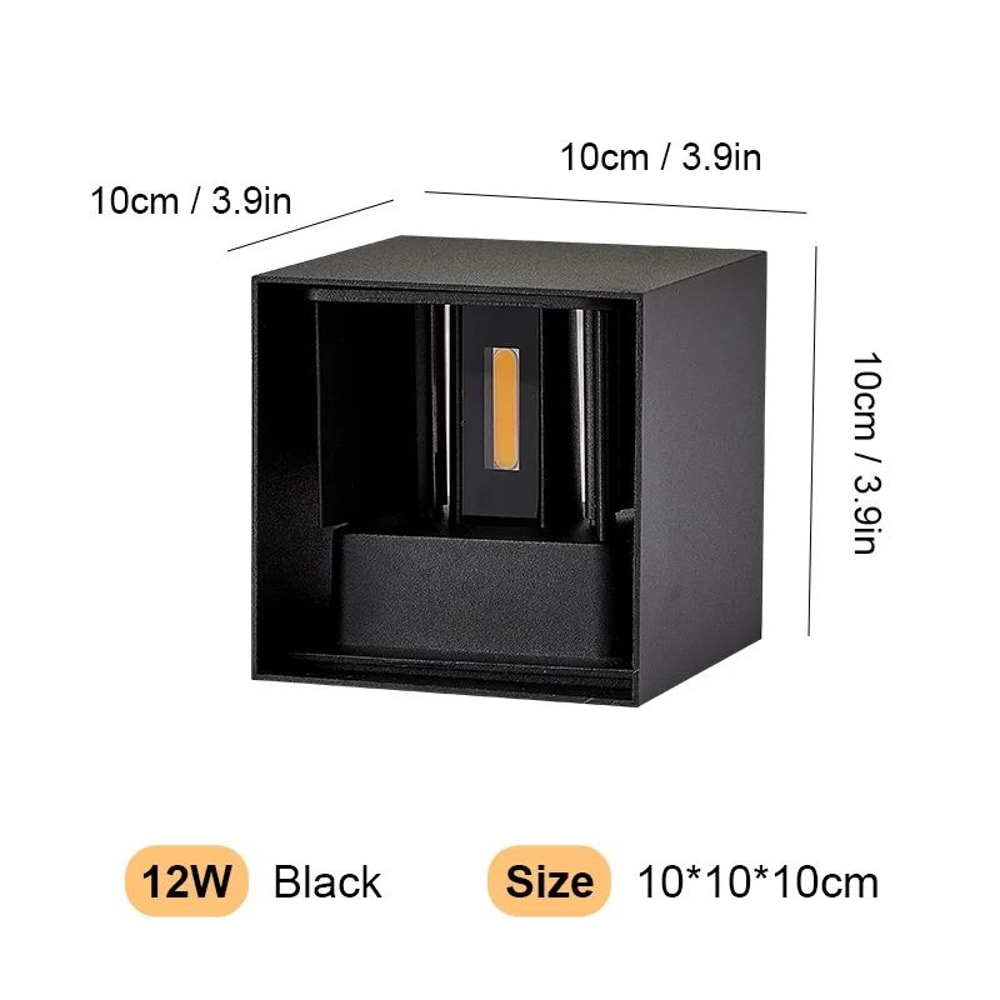 Premium Aluminum LED Outdoor Wall Light Waterproof IP65 Porch Garden Lighting 12W24W 5