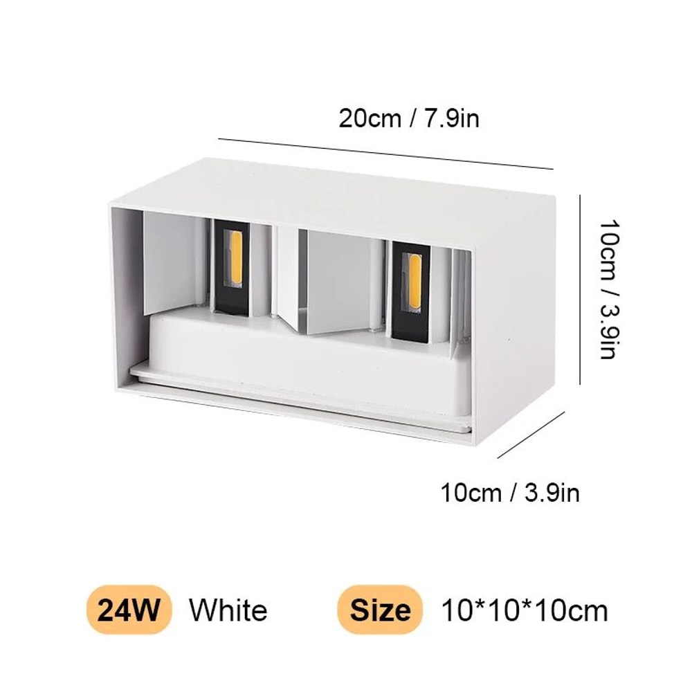 Premium Aluminum LED Outdoor Wall Light Waterproof IP65 Porch Garden Lighting 12W24W 8