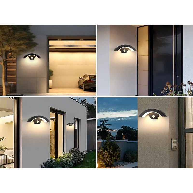 Smart IP65 Outdoor LED Wall Light With Motion Sensor Waterproof Security Sconce For Garden Porch 2