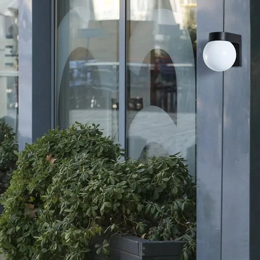 Modern Loft Outdoor Porch Light With E27 Base Black Decorative Wall Lamp For Patio Entryway 4