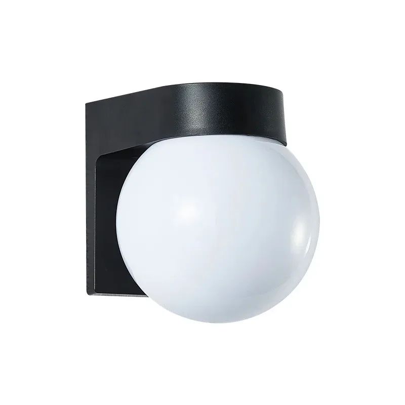 Modern Loft Outdoor Porch Light With E27 Base Black Decorative Wall Lamp For Patio Entryway 6