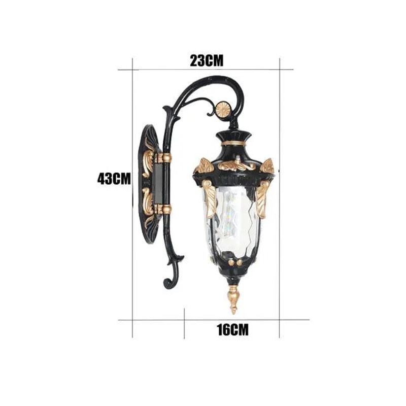 Vintage European Outdoor Wall Lamp Waterproof Retro Garden Porch Light 7