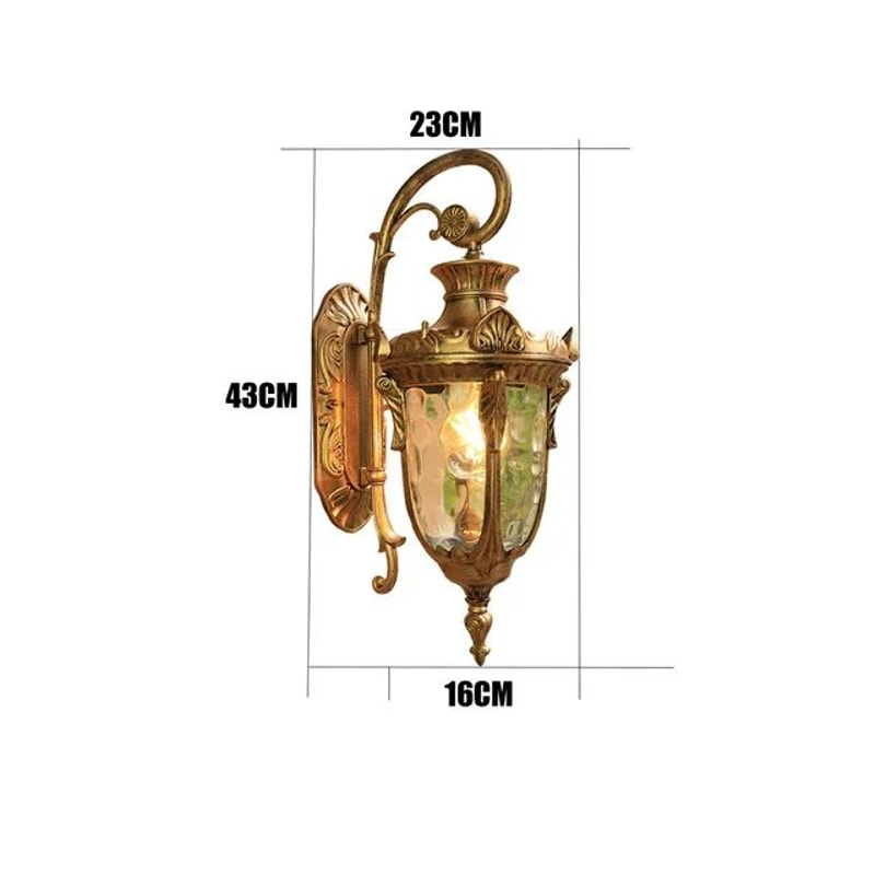Vintage European Outdoor Wall Lamp Waterproof Retro Garden Porch Light 8