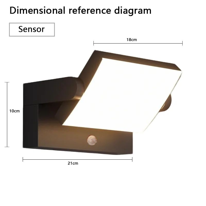 Modern IP65 Outdoor LED Wall Light With Motion Sensor Waterproof Porch Garden Security Lamp 5