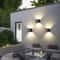 Modern Square Waterproof Outdoor Wall Light Aluminum Exterior Porch Garage Fixture 2