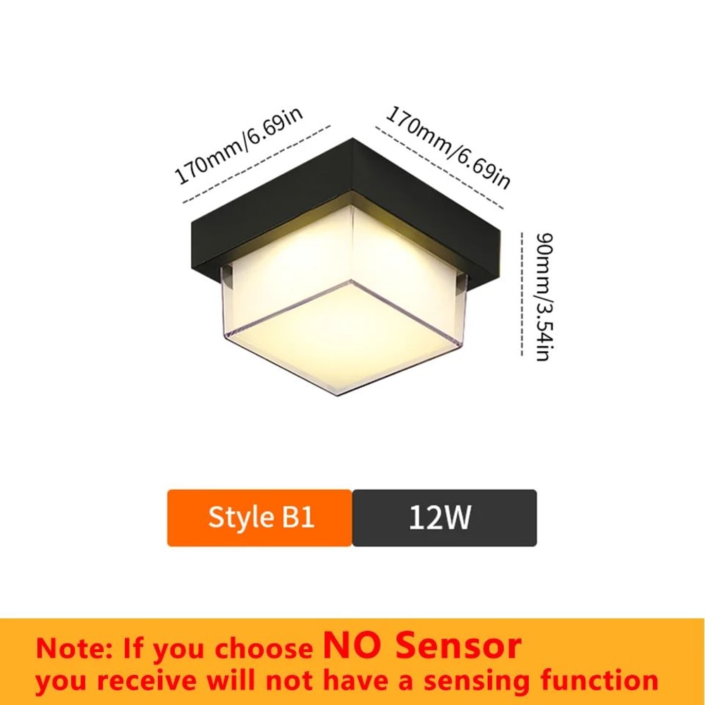 LumaGuard Motion Sensor LED Wall Light Waterproof Outdoor Wall Light IP66 6