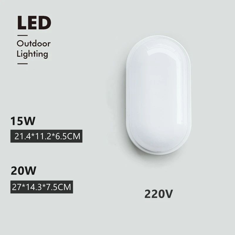 AquaShield Waterproof LED Wall Lamp 15W20W Outdoor Surface Mount Light 6