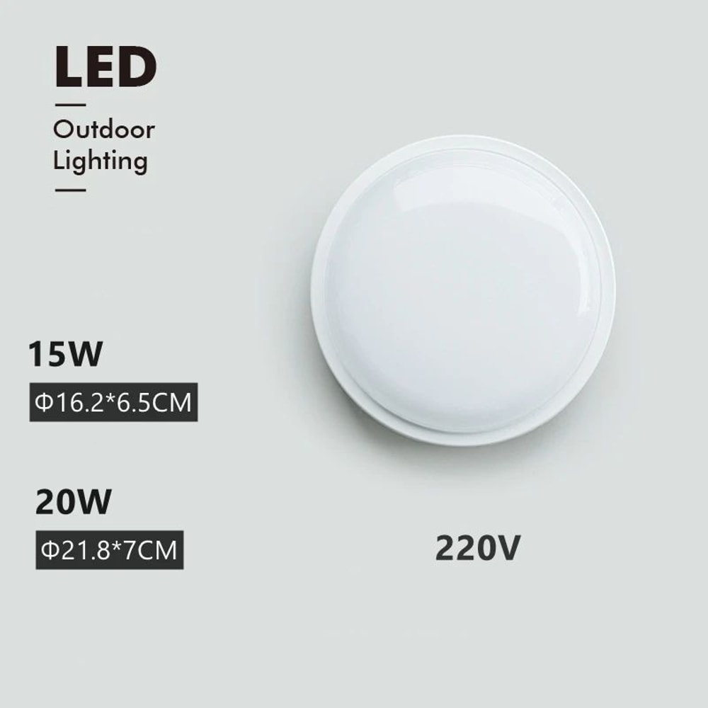 AquaShield Waterproof LED Wall Lamp 15W20W Outdoor Surface Mount Light 7