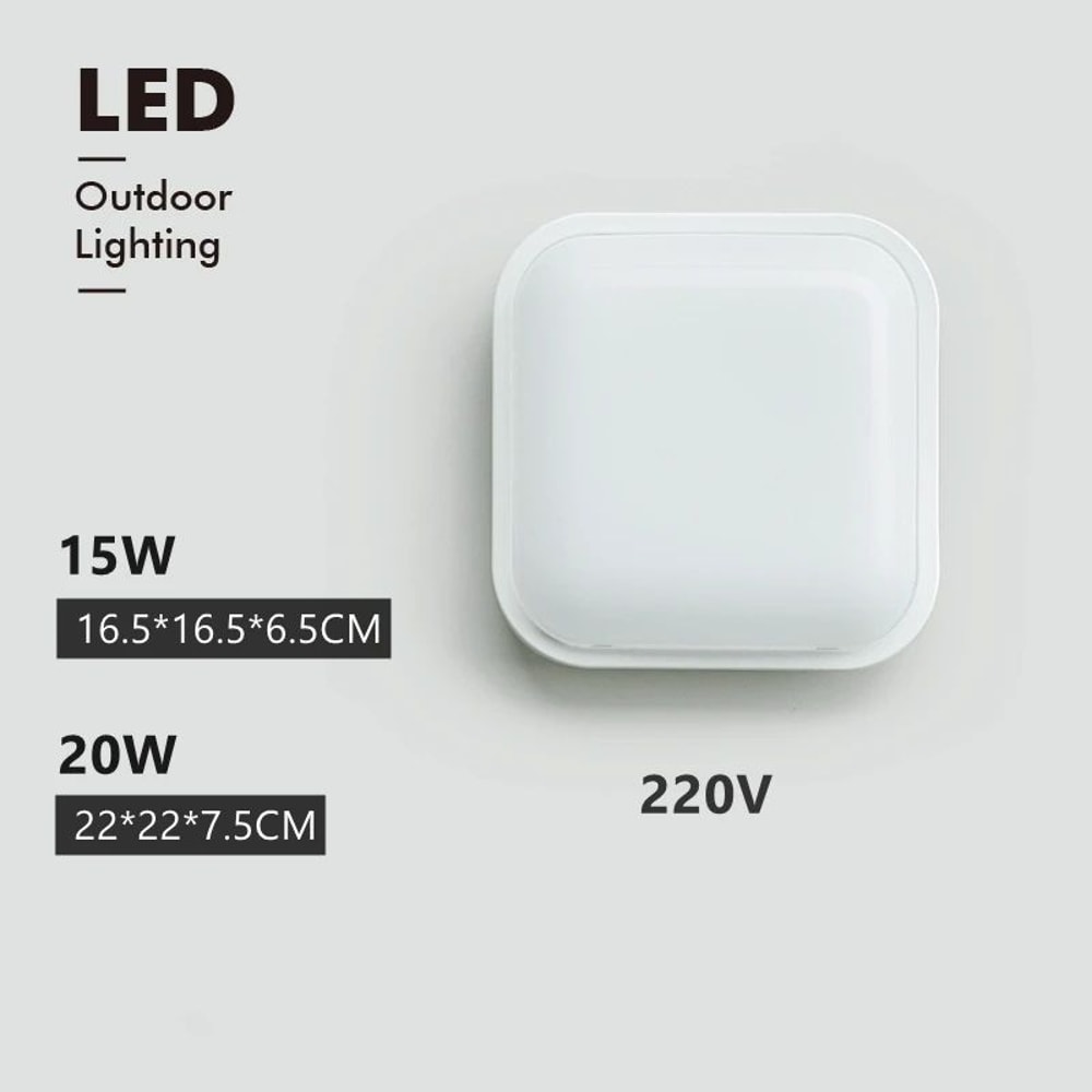 AquaShield Waterproof LED Wall Lamp 15W20W Outdoor Surface Mount Light 9