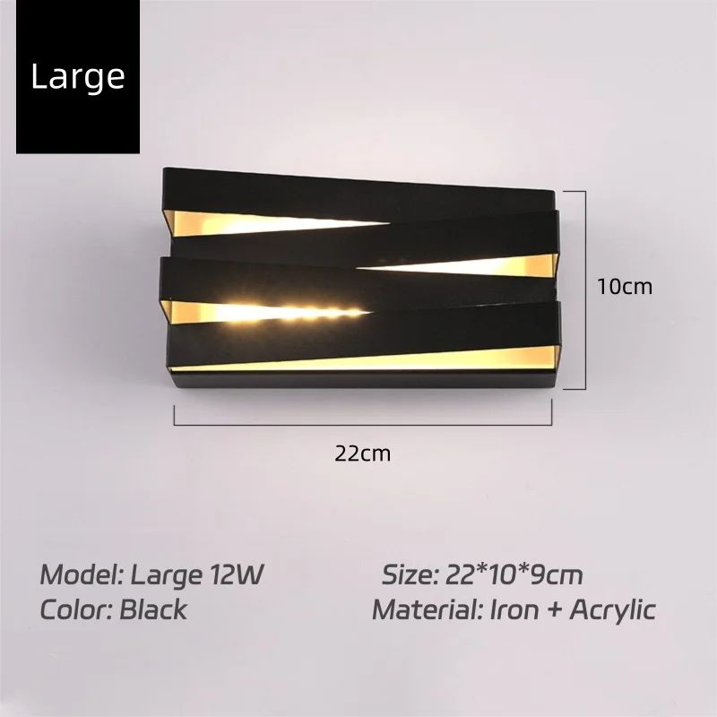 NovaSquare Modern LED Outdoor Wall Lamp Waterproof Indoor Outdoor Sconce 6