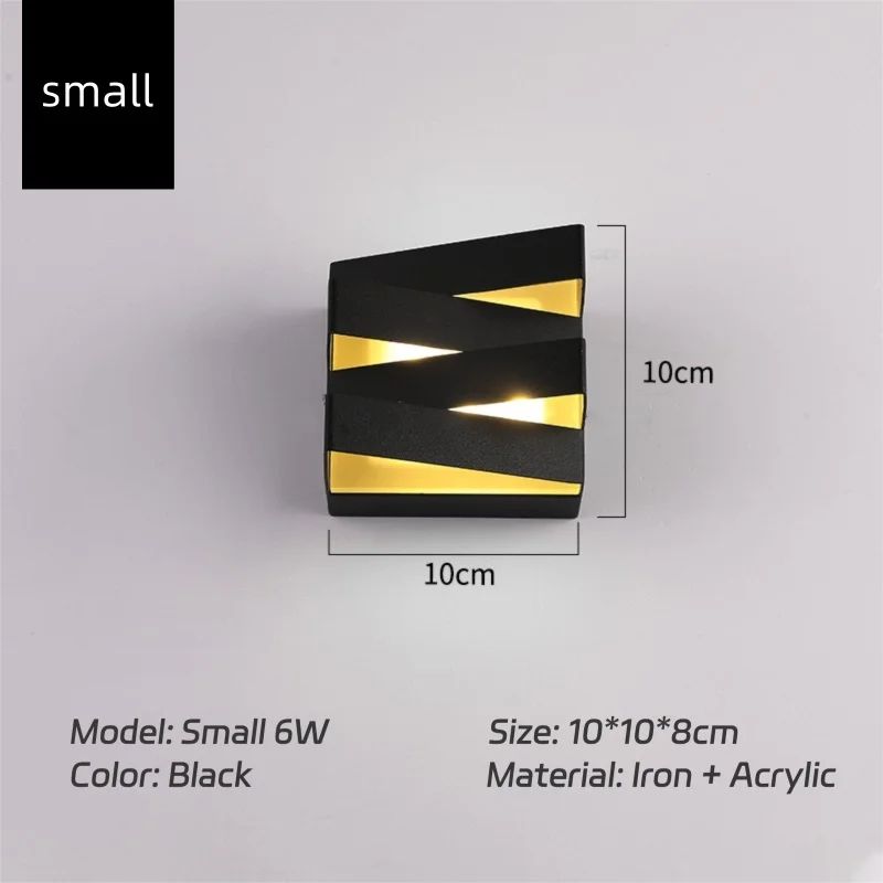 NovaSquare Modern LED Outdoor Wall Lamp Waterproof Indoor Outdoor Sconce 8