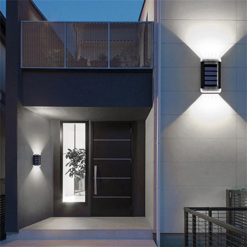 GlowArc Solar Up And Down Wall Light Waterproof LED Outdoor Garden Lamp 1