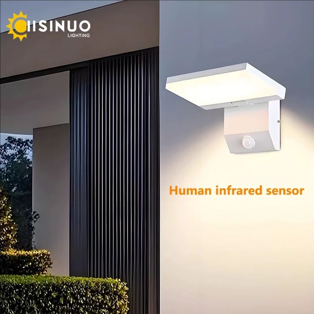 IP65 Motion Sensor Outdoor Wall Light Adjustable Aluminum Auto OnOff Security Lamp 2