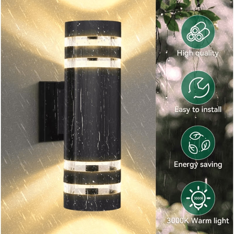 Modern Waterproof LED Outdoor Wall Light With E27 Base Up Down Exterior Wall Sconce 1