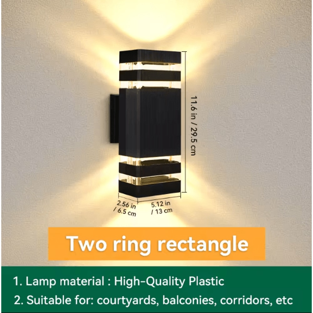 Modern Waterproof LED Outdoor Wall Light With E27 Base Up Down Exterior Wall Sconce 8