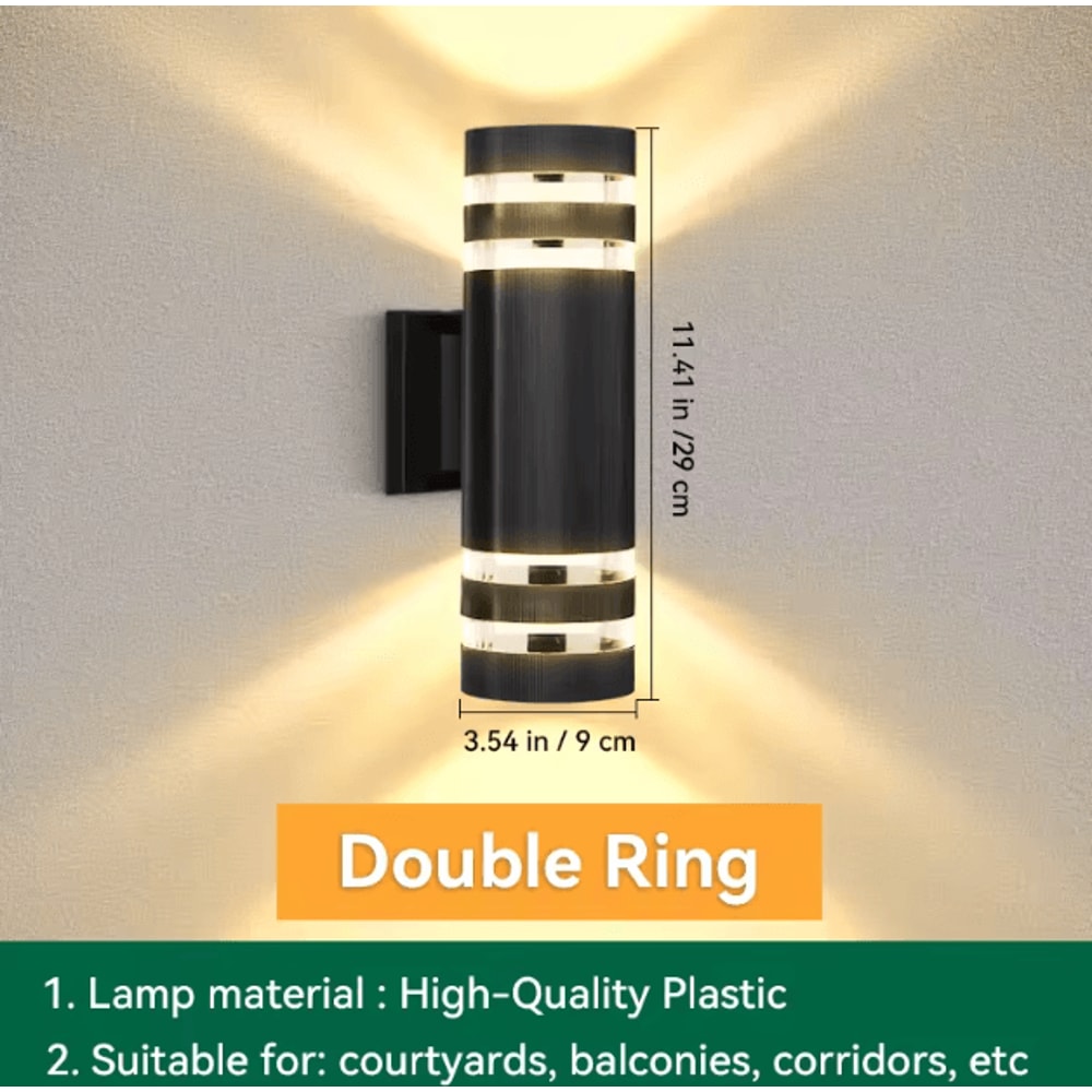 Modern Waterproof LED Outdoor Wall Light With E27 Base Up Down Exterior Wall Sconce 9