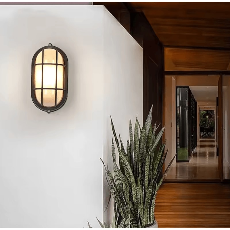 Vintage Waterproof Outdoor Wall Light With E27 Base Retro ExplosionProof Porch Ceiling Lamp 1