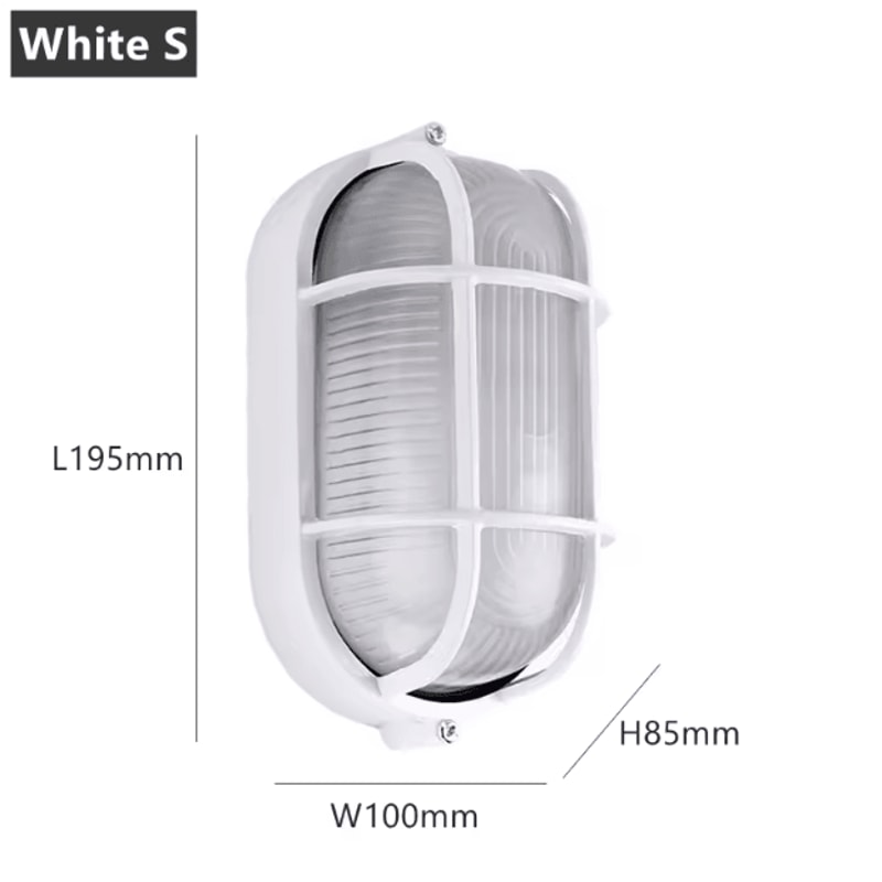 Vintage Waterproof Outdoor Wall Light With E27 Base Retro ExplosionProof Porch Ceiling Lamp 4