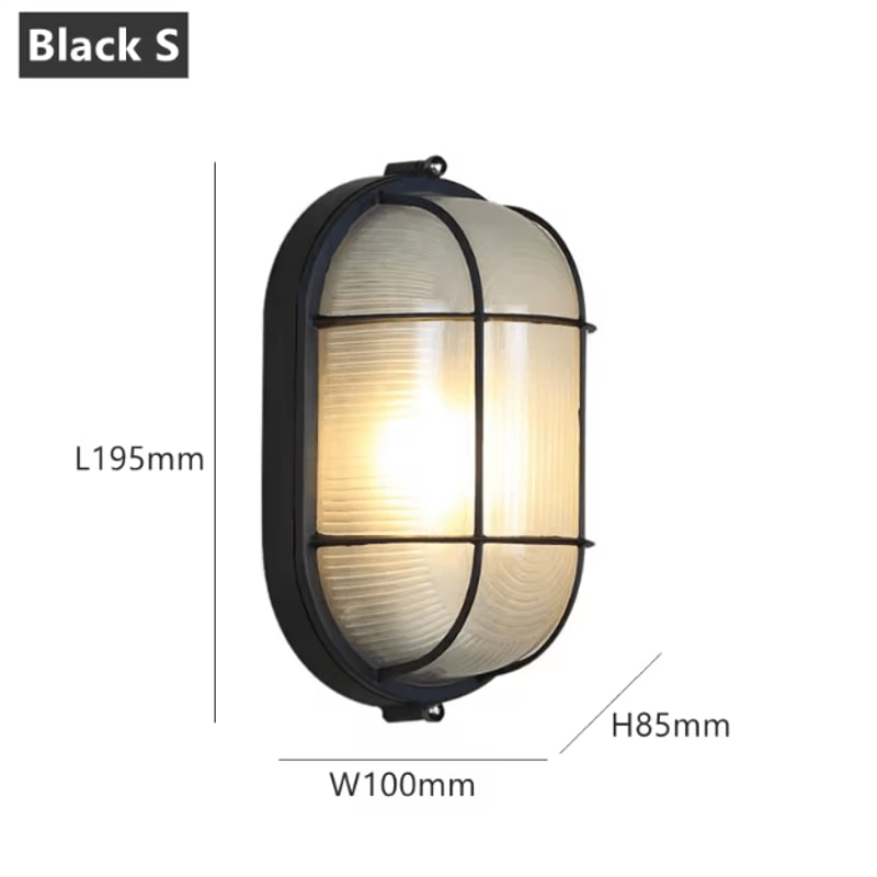 Vintage Waterproof Outdoor Wall Light With E27 Base Retro ExplosionProof Porch Ceiling Lamp 5