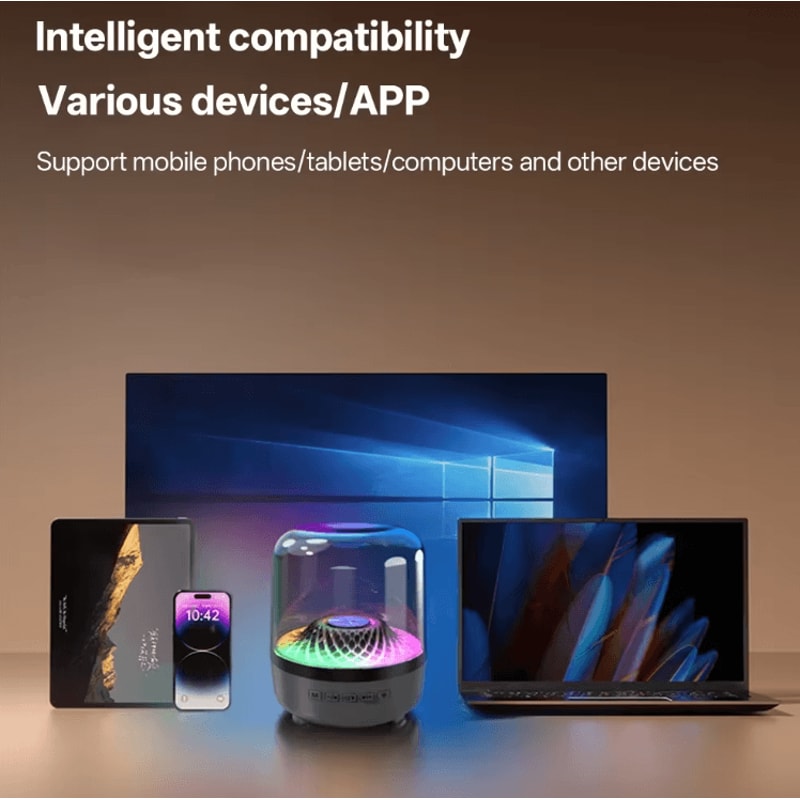 Portable Bluetooth 53 Wireless Soundbar Speaker With LED Breathing Light Mini Home Theater Subwoof 1