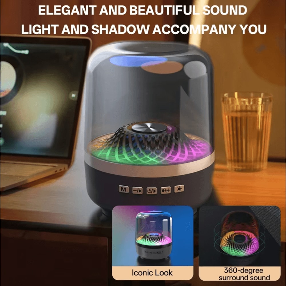 Portable Bluetooth 53 Wireless Soundbar Speaker With LED Breathing Light Mini Home Theater Subwoof 0