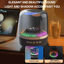 portable bluetooth 5.3 wireless soundbar speaker with led breathing light – mini home theater subwoofer