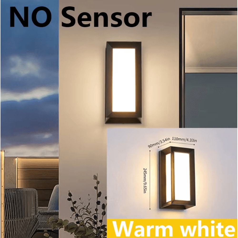 Outdoor LED Motion Sensor Wall Light Waterproof 16W30W Smart Porch Garden Lamp 3