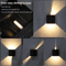 Modern IP65 Waterproof LED Wall Sconce Adjustable Up Down Outdoor Porch Light 12W 0