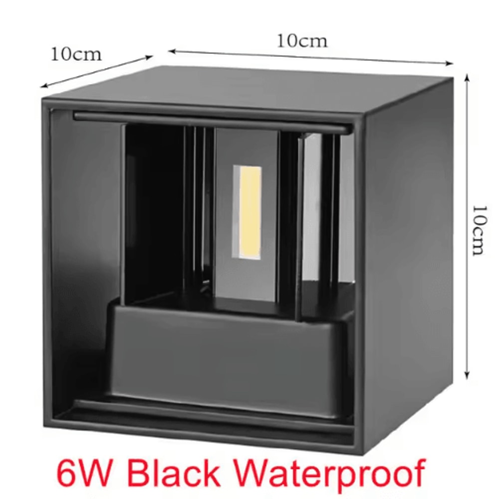 Modern IP65 Waterproof LED Wall Sconce Adjustable Up Down Outdoor Porch Light 12W 3