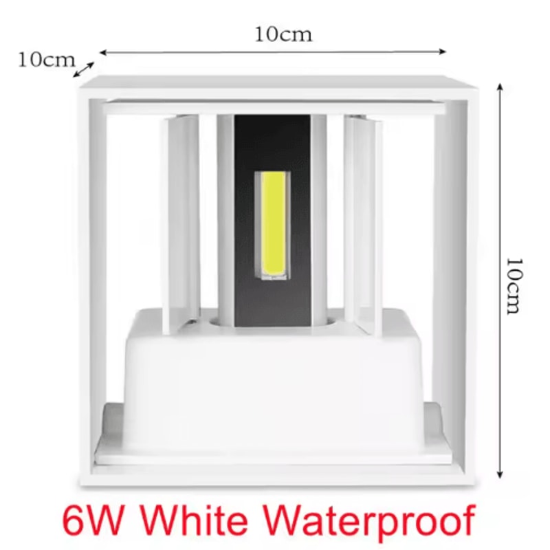 Modern IP65 Waterproof LED Wall Sconce Adjustable Up Down Outdoor Porch Light 12W 5