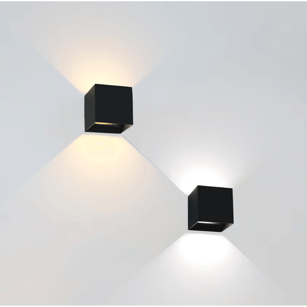 Modern Square Waterproof Outdoor Wall Lamp Aluminum Porch Courtyard Wall Light 2