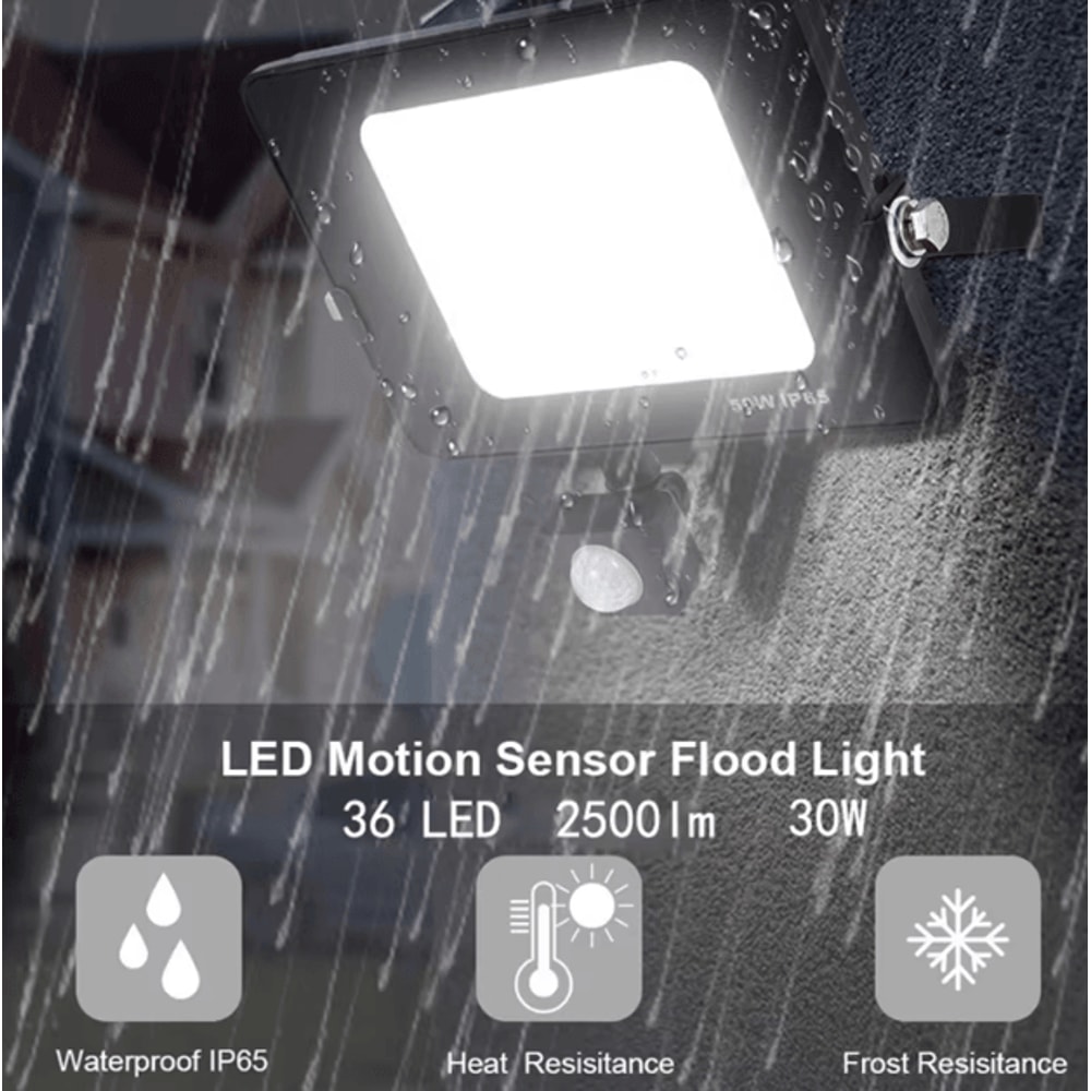 LED PIR Motion Sensor Floodlight IP66 Waterproof Outdoor Security Spotlight 10W50W 3