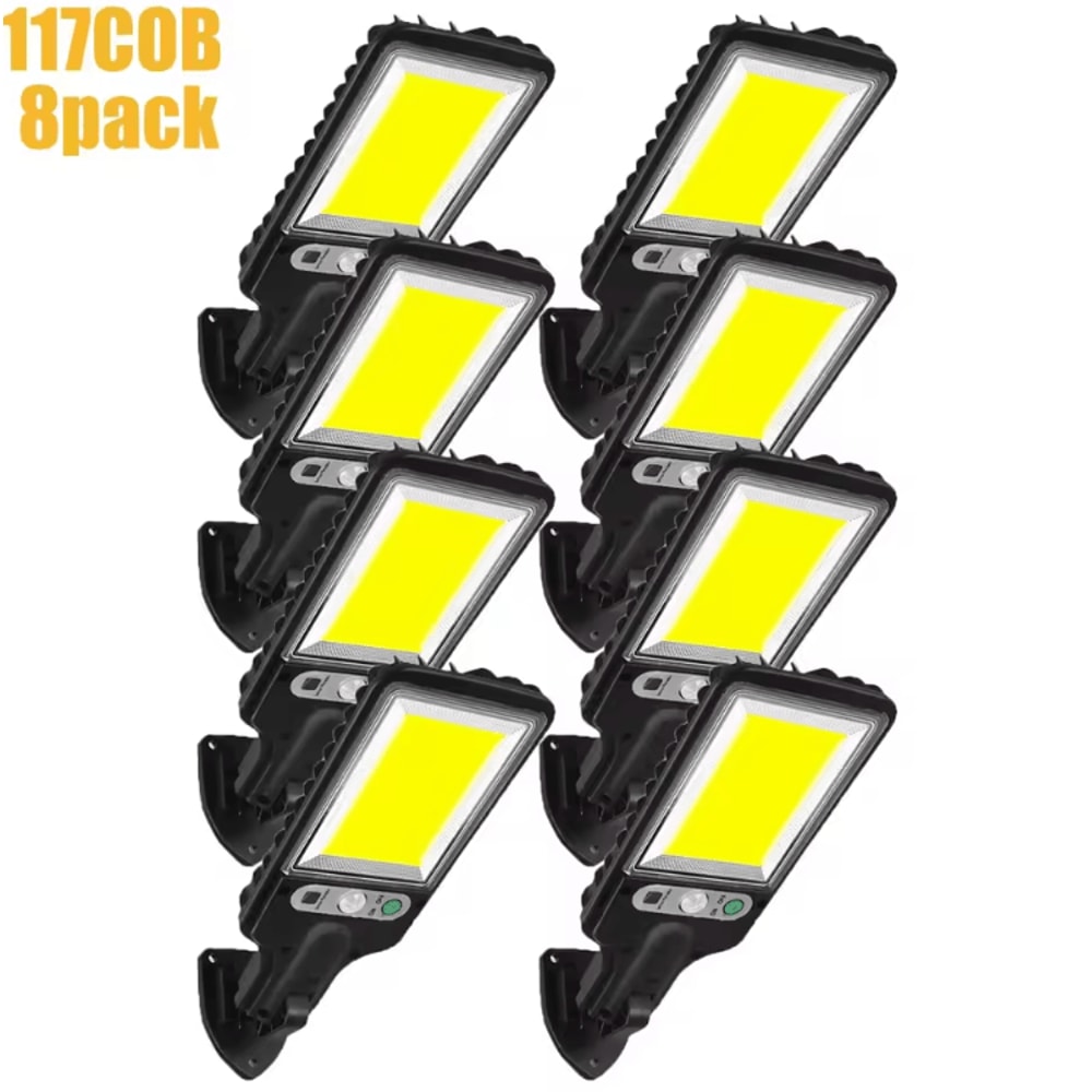 Solar Motion Sensor Security Light 117 COB LED Waterproof Outdoor Wall Lamp With 3 Lighting Modes 7