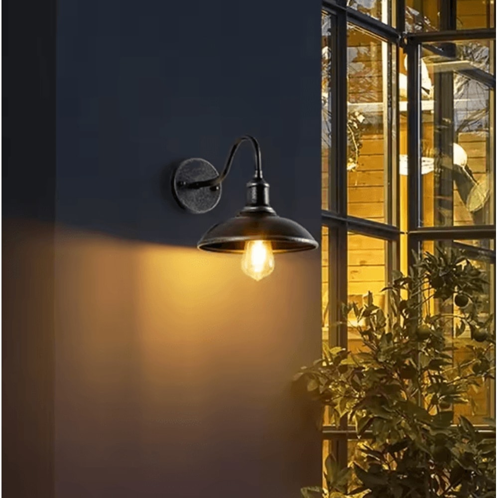 Retro Waterproof Outdoor Wall Lamp With E27 Base Vintage Garden Porch Lighting Fixture 2