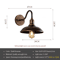 Retro Waterproof Outdoor Wall Lamp With E27 Base Vintage Garden Porch Lighting Fixture 3