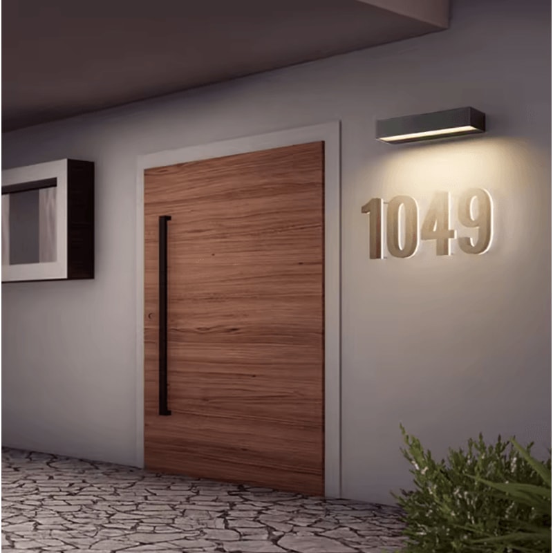 Modern Linear Waterproof LED Wall Light 12W18W30W Outdoor Aluminum Strip Lamp 1