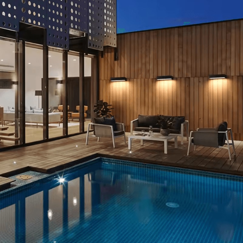 Modern Linear Waterproof LED Wall Light 12W18W30W Outdoor Aluminum Strip Lamp 2