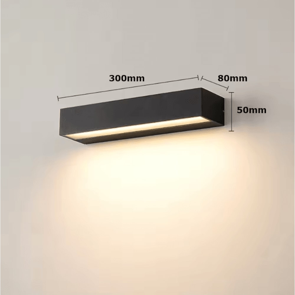 Modern Linear Waterproof LED Wall Light 12W18W30W Outdoor Aluminum Strip Lamp 4