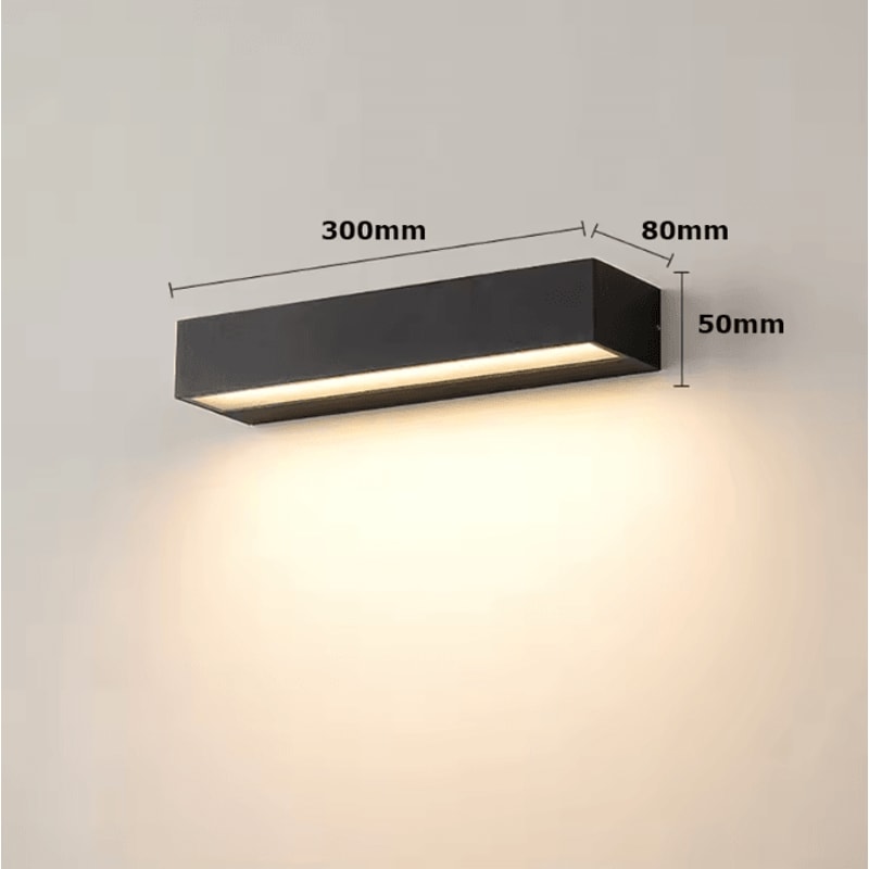 Modern Linear Waterproof LED Wall Light 12W18W30W Outdoor Aluminum Strip Lamp 4