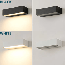 modern aluminum led outdoor wall sconce – ip65 waterproof porch & garage light fixture