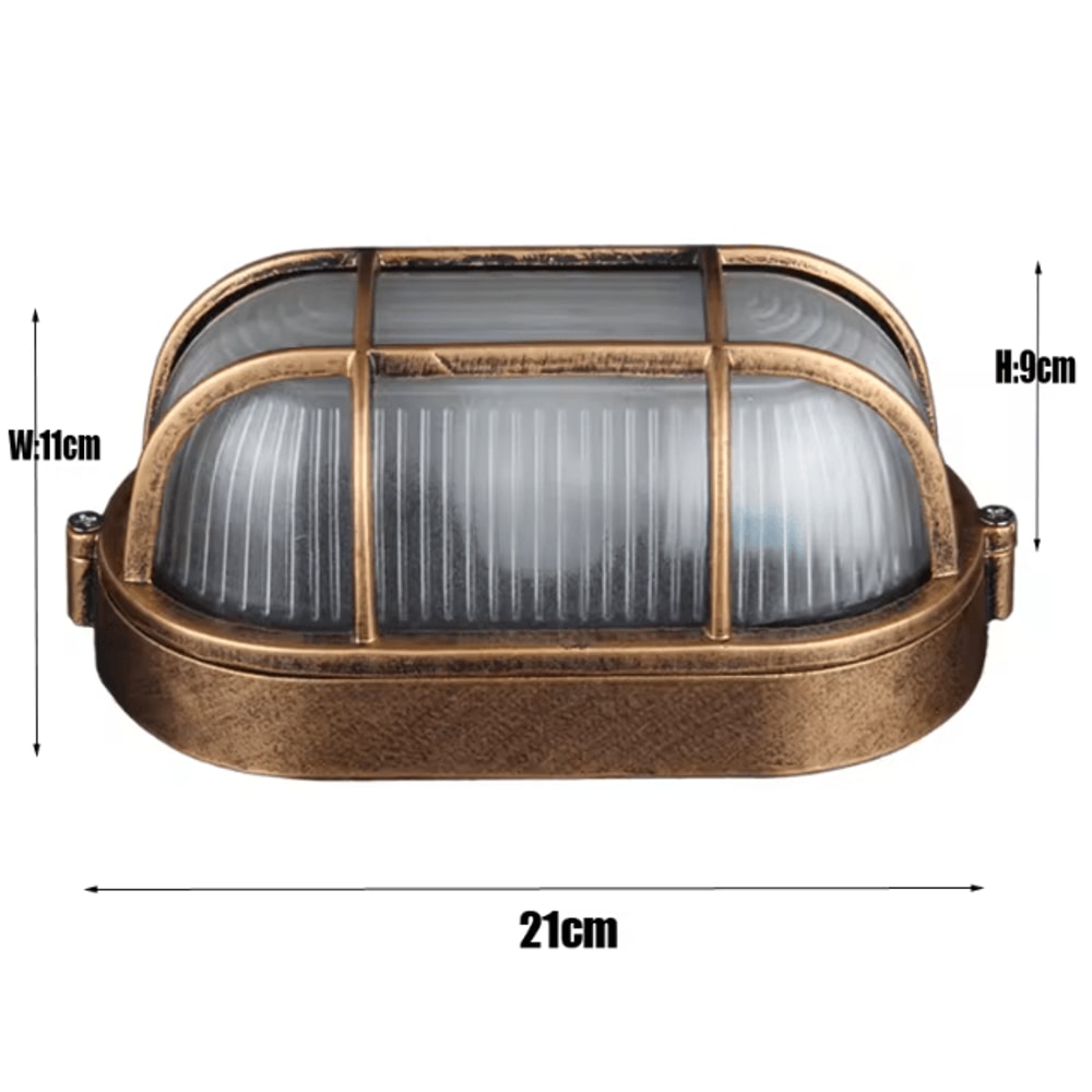 Vintage Waterproof E27 Outdoor Wall Lamp Retro ExplosionProof Porch Ceiling Light 3