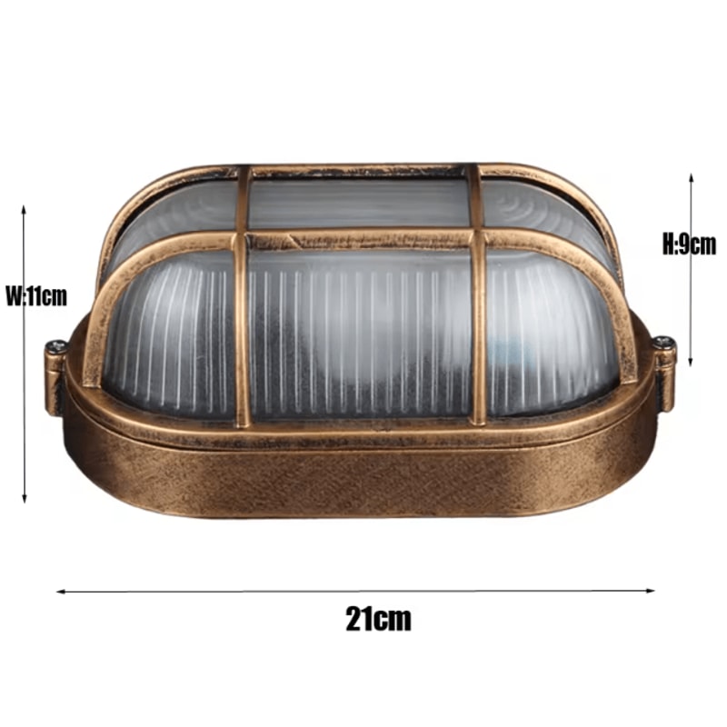 Vintage Waterproof E27 Outdoor Wall Lamp Retro ExplosionProof Porch Ceiling Light 3