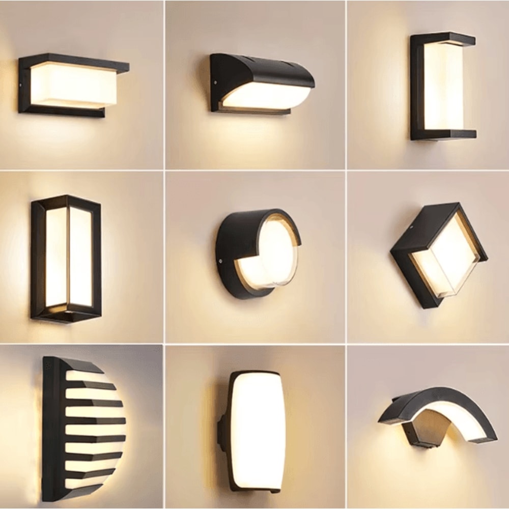 Modern IP66 Waterproof LED Outdoor Wall Lamp Aluminum Porch Garden Light 0
